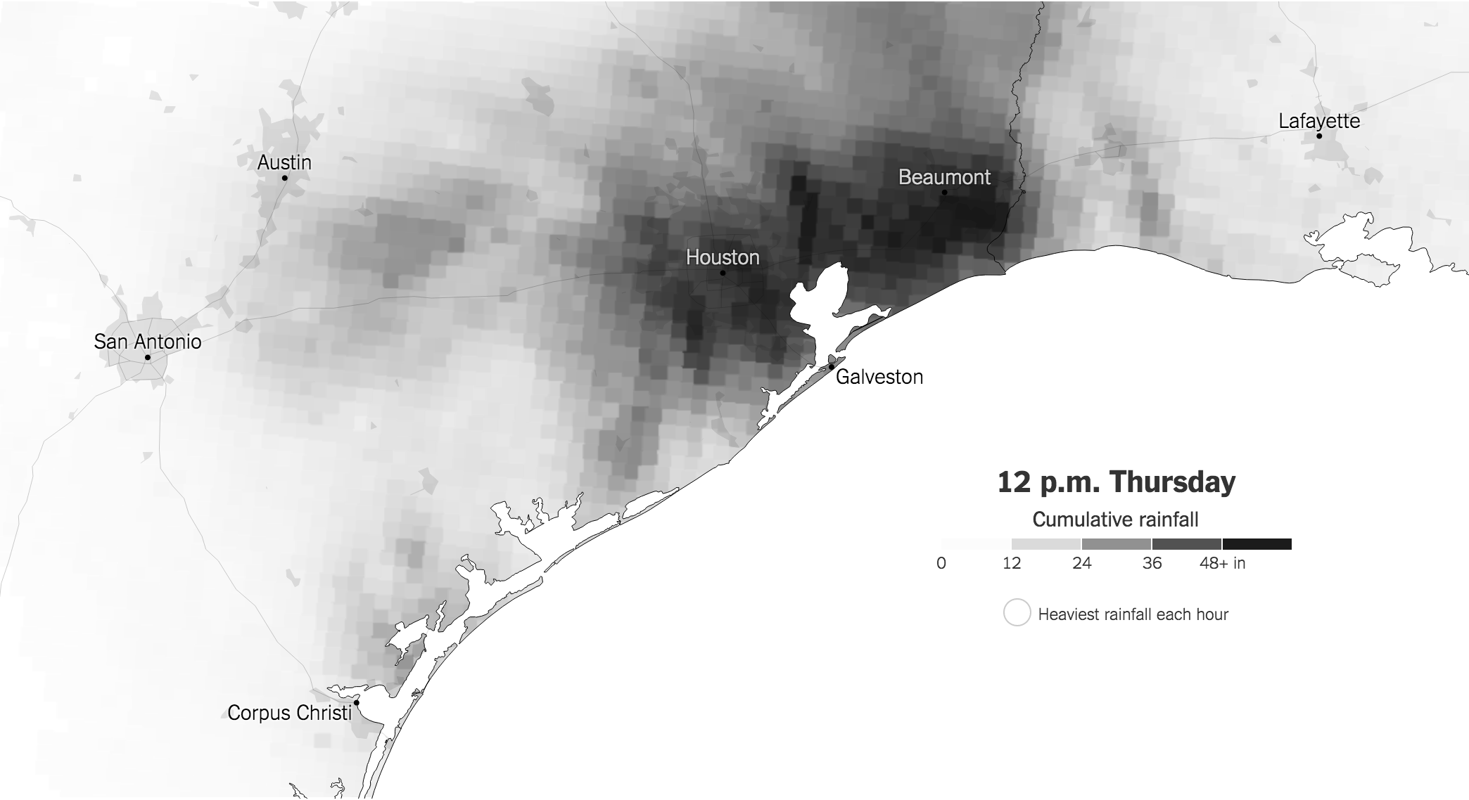 The same map as above, but in greyscale. Despite the lack of colour, the map remains visible